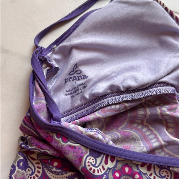 Prana purple Moorea Tankini Top Womens Large - Picture 3 of 3